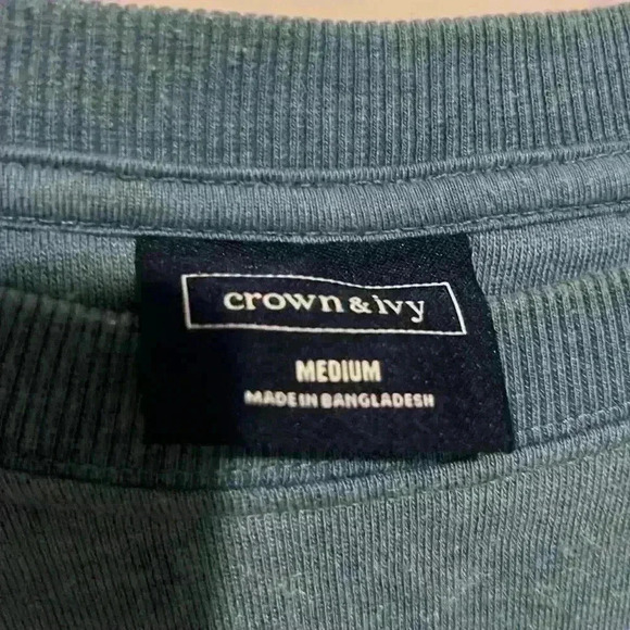 Crown & Ivy Men’s Blue Pullover Crew Light Sweater size Medium - Picture 6 of 8